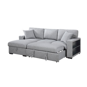 Sectional with Left Chaise, Pull-out Bed and Hidden Storage, Charging