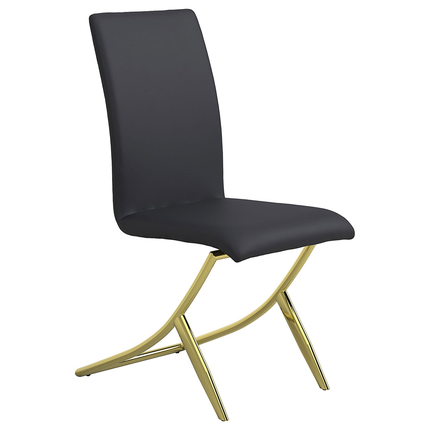 Dining Chairs (Set of 2) - Black / Gold