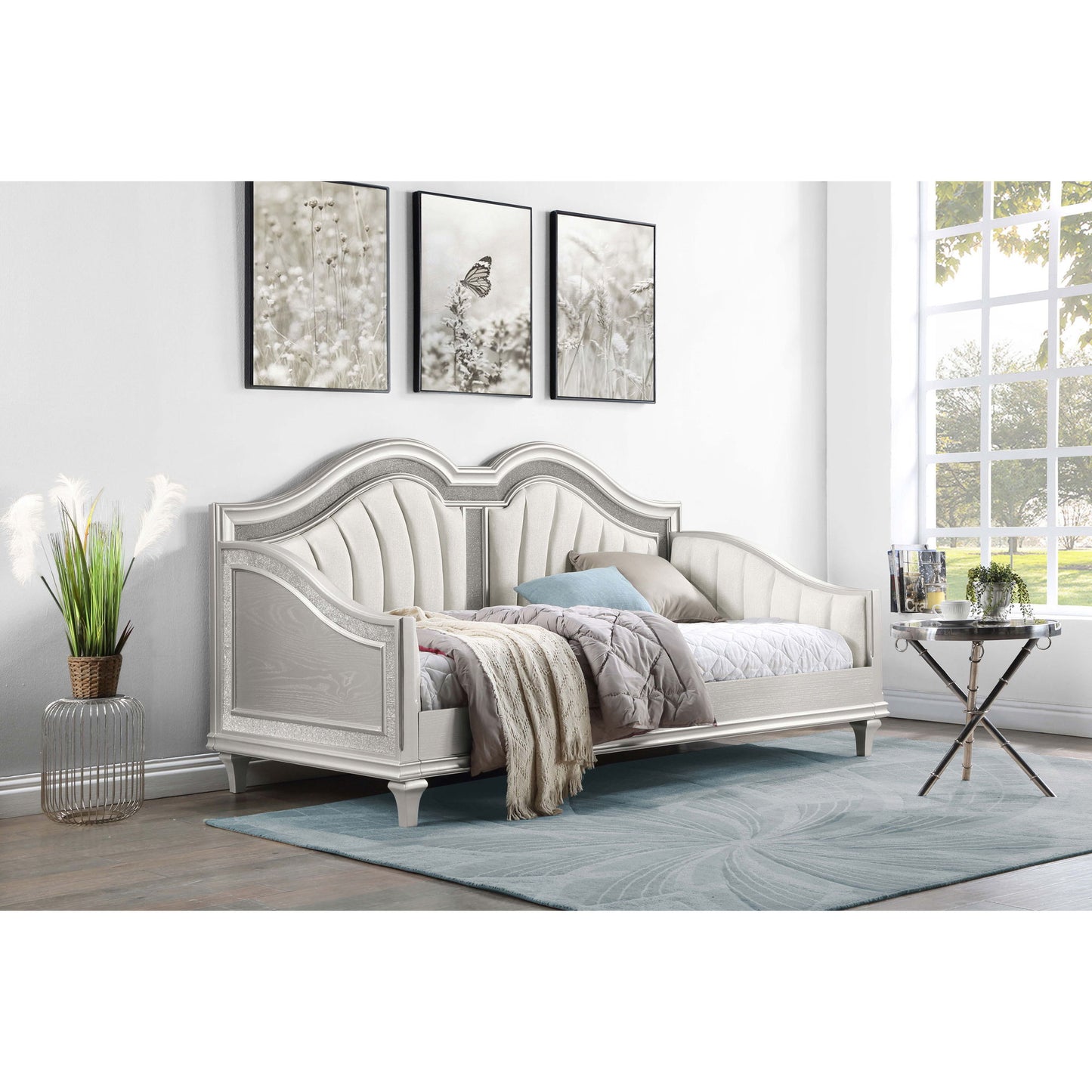 Aurelia - Twin Daybed With Trim Upholstery - Oak