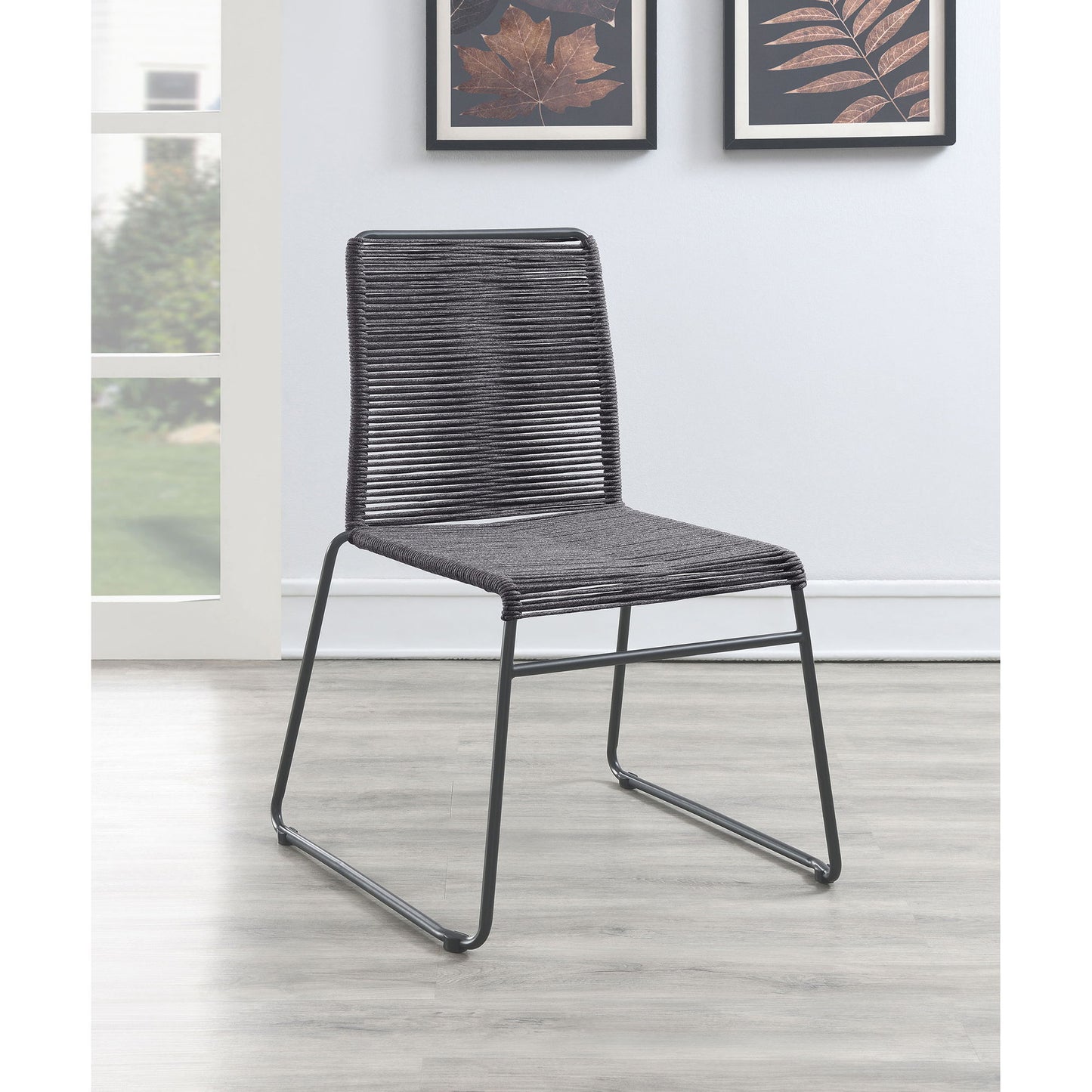 Jerome - Stackable Side Chair (Set of 2) - Charcoal