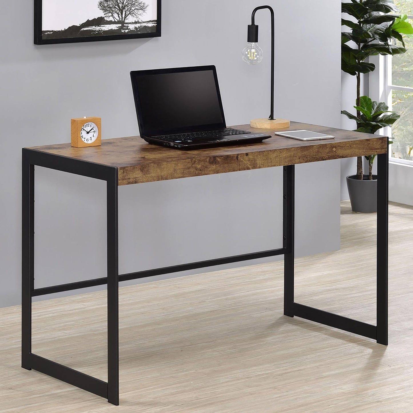 Writing Desk Design, Compact Size For Small Spaces - Brown
