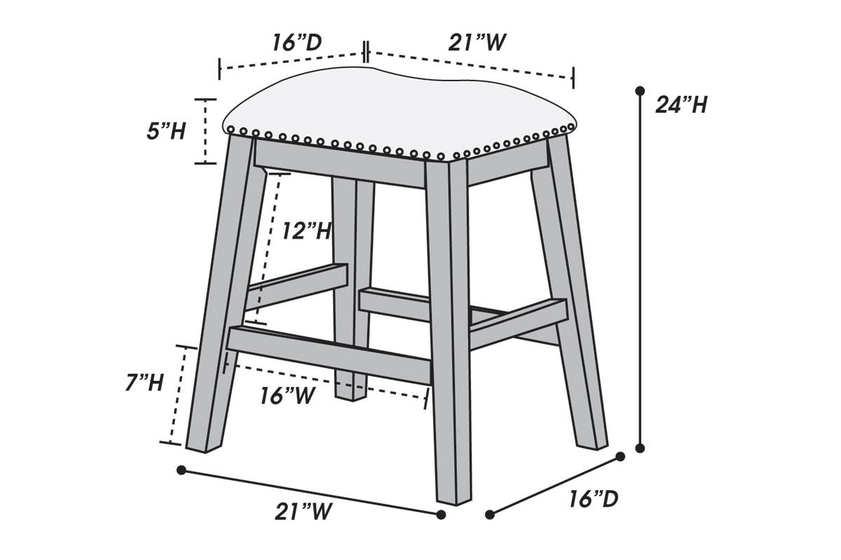 5pc Counter Height Dining set 2 Chairs 2 Stools