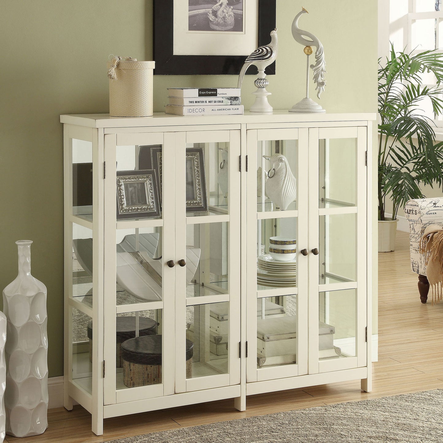 Danica - 4 Accent Storage Display Cabinet - Off White