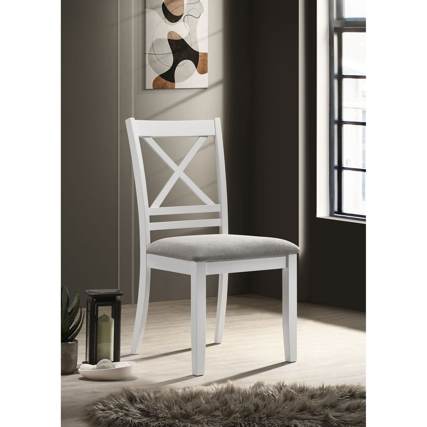 Evanston - Cross Back Dining Side Chair (Set of 2) - White