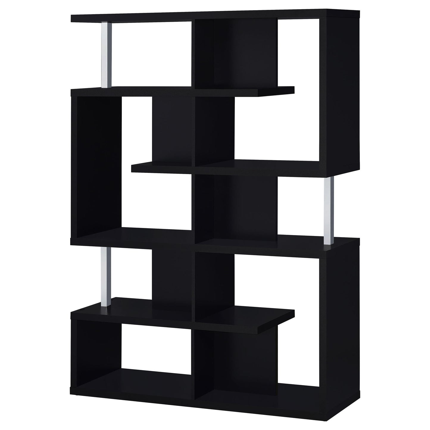 Copper - 5 Shelf Bookshelf Storage Unit - Black