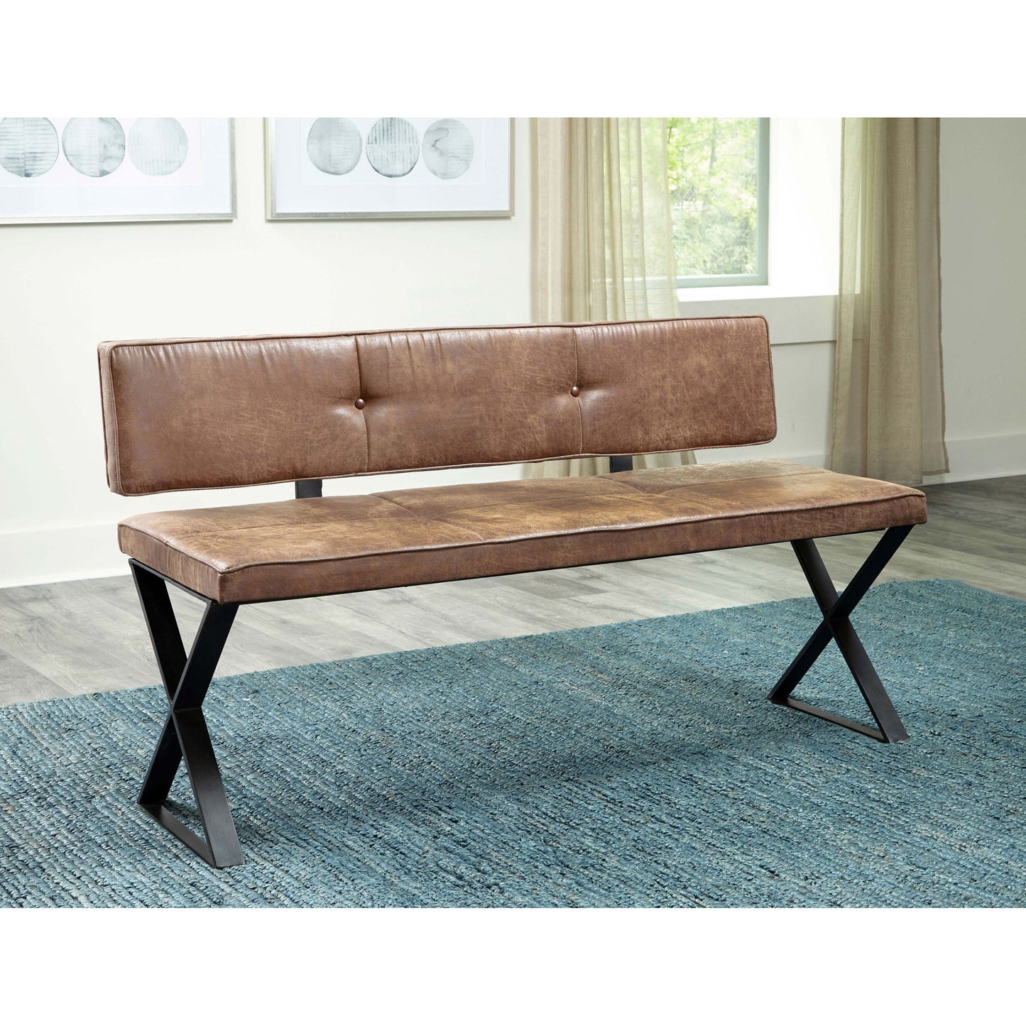 Carli - Upholstered Dining Bench - Antique Brown