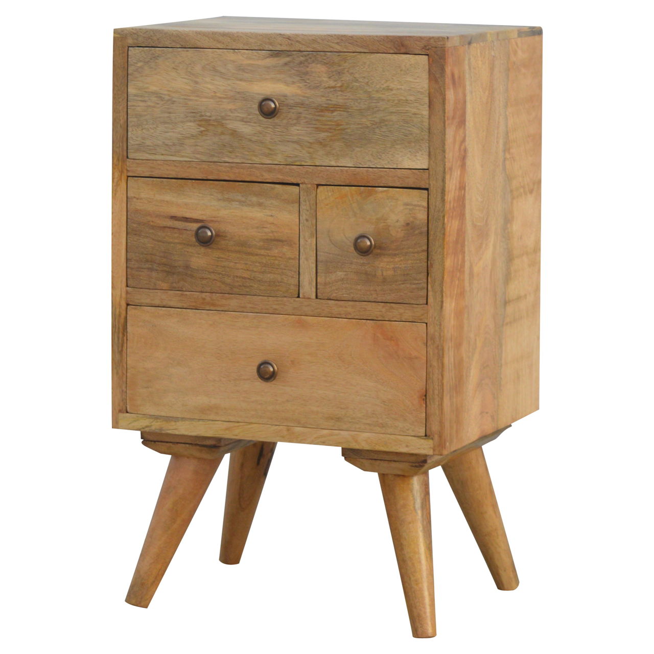 4 Drawer Multi Nightstand - Oak