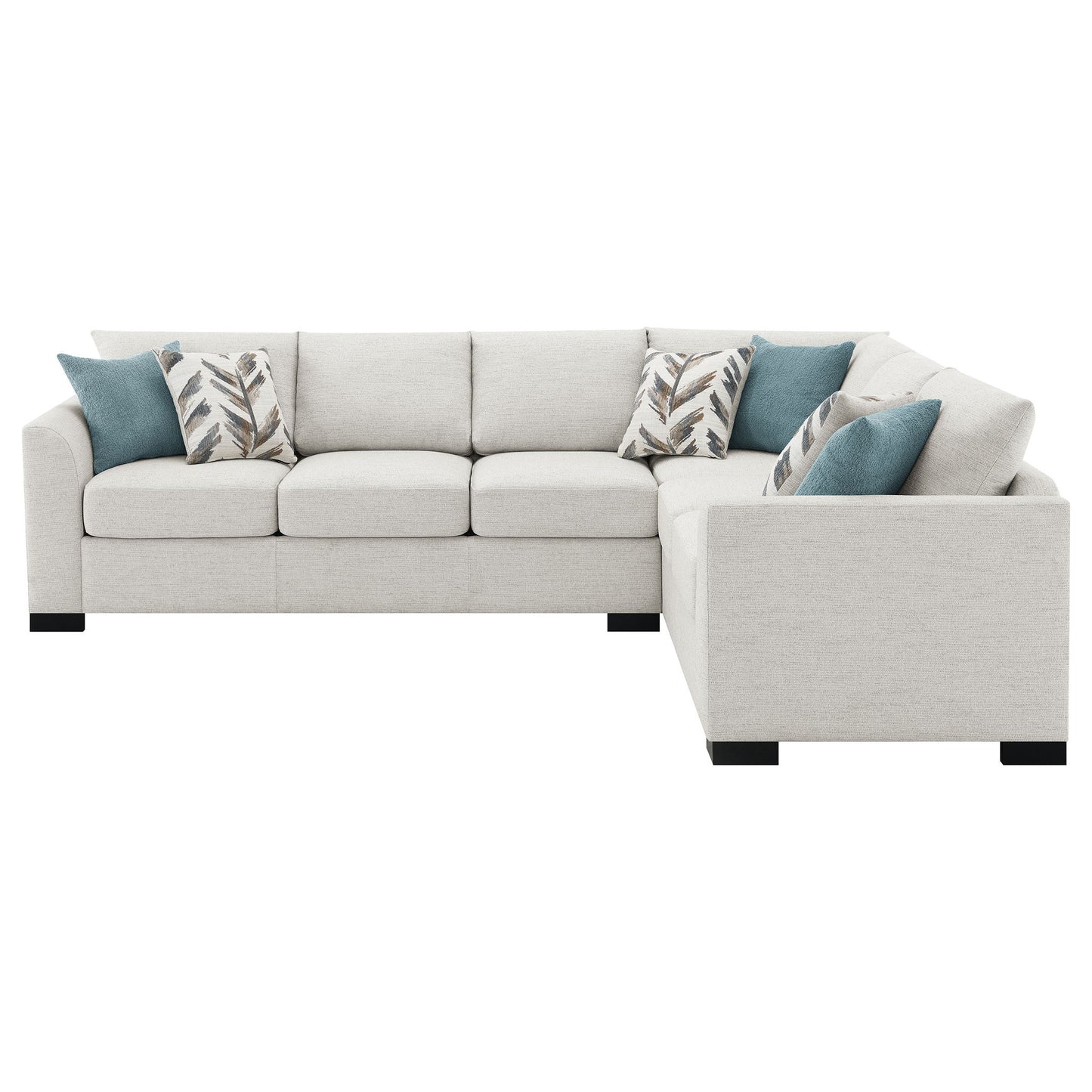 Radison - Upholstered Sectional Sofa With Hidden Sleeper - Greige