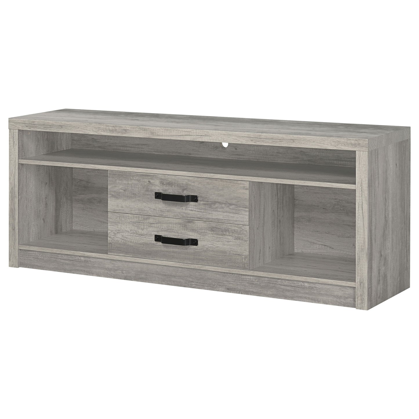 Bergeron - 2 Drawer TV Stand - Driftwood
