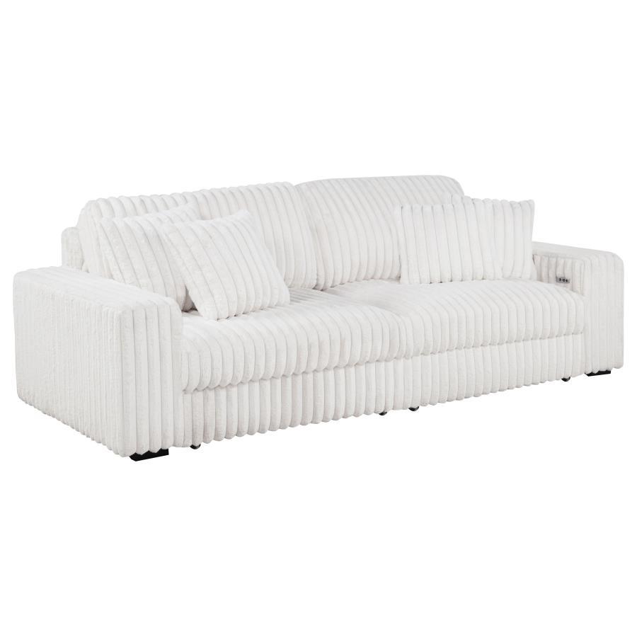 Jacana - Corduroy Upholstered Dual Power Chaise Sofa