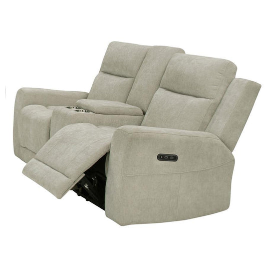 Kennett - Chenille Upholstered Power Reclining Loveseat - Ivory