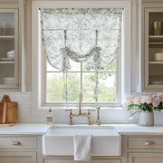 Lana - Floral Window Panel - Blue