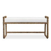 Araiza - Fabric Bench - Brown / White