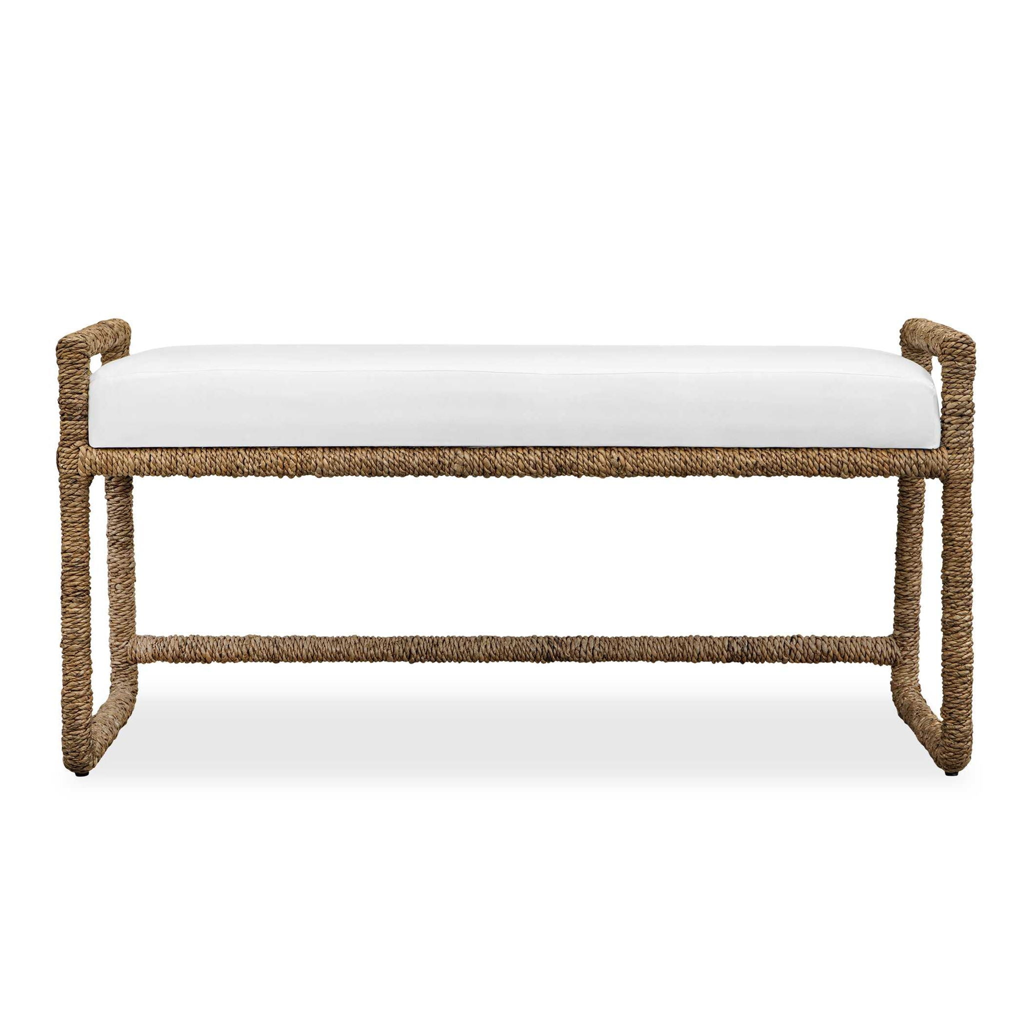 Araiza - Fabric Bench - Brown / White
