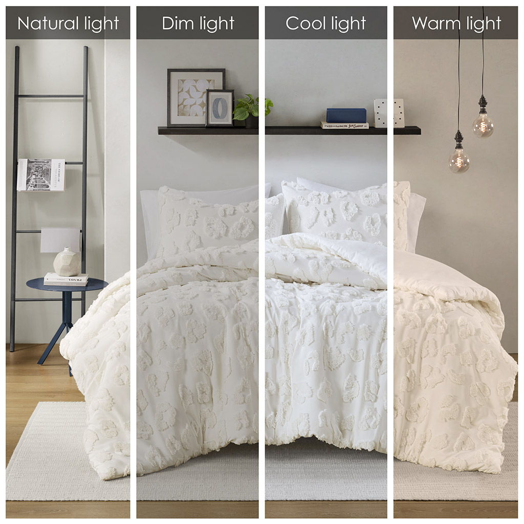 Larissa - 3 Piece King/California King Animal Duvet Cover Set - Off-White