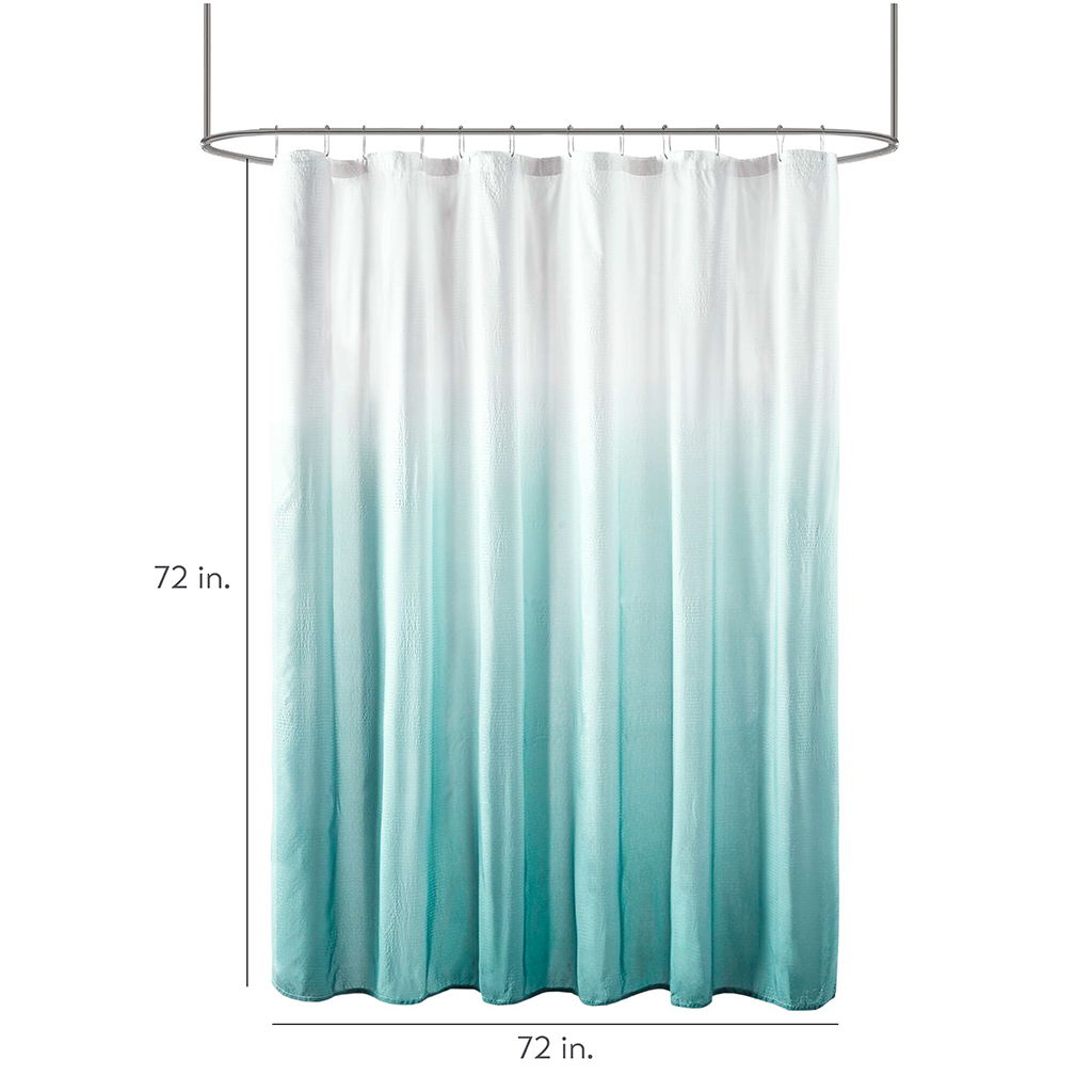 Ara - Ombre Printed Shower Curtain - Aqua