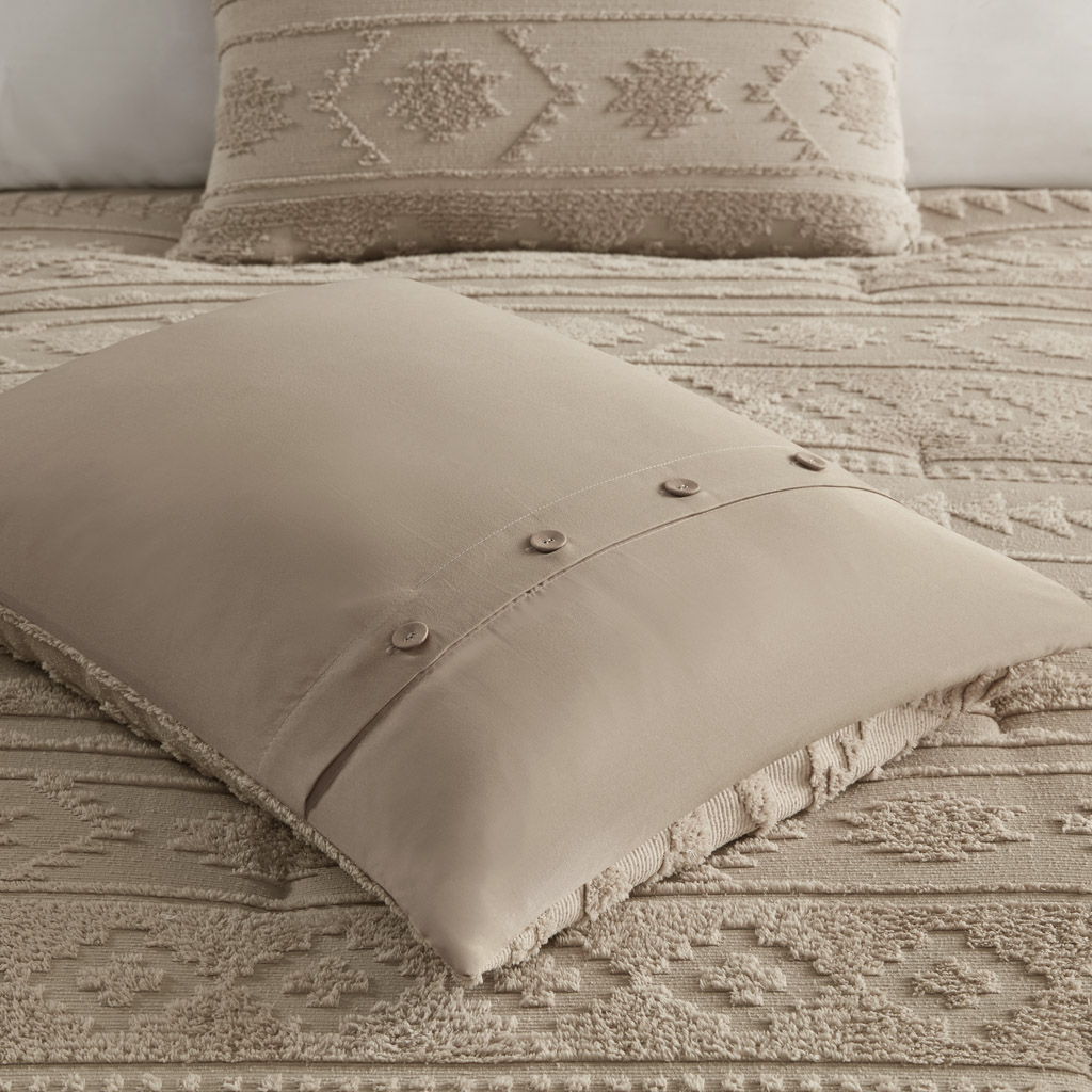 Breckenridge - Chenille Oversized Comforter Set - Tan