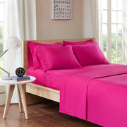 Microfiber - Sheet Set With Side Storage Pockets - Pink