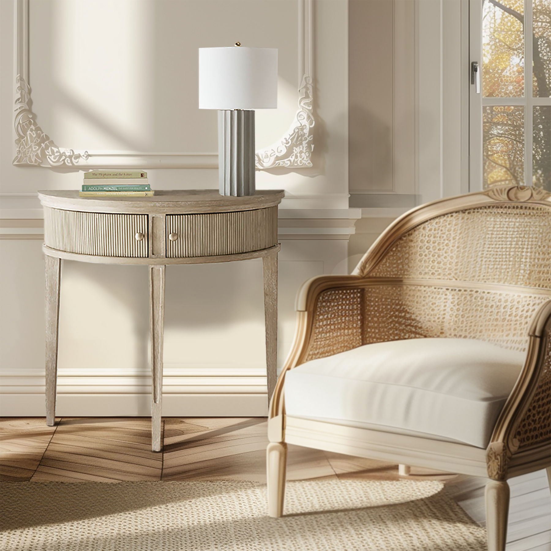 Crestview - Storage Console Table - Reclaimed Wheat