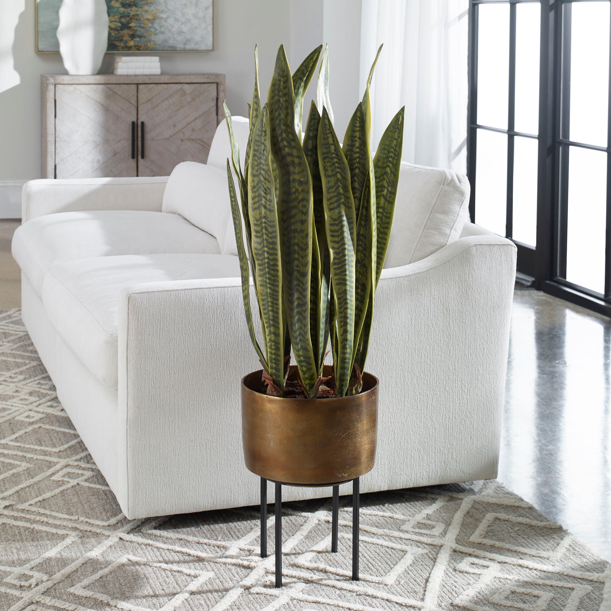 Fasita - Brass Planter (Set of 2) - Green