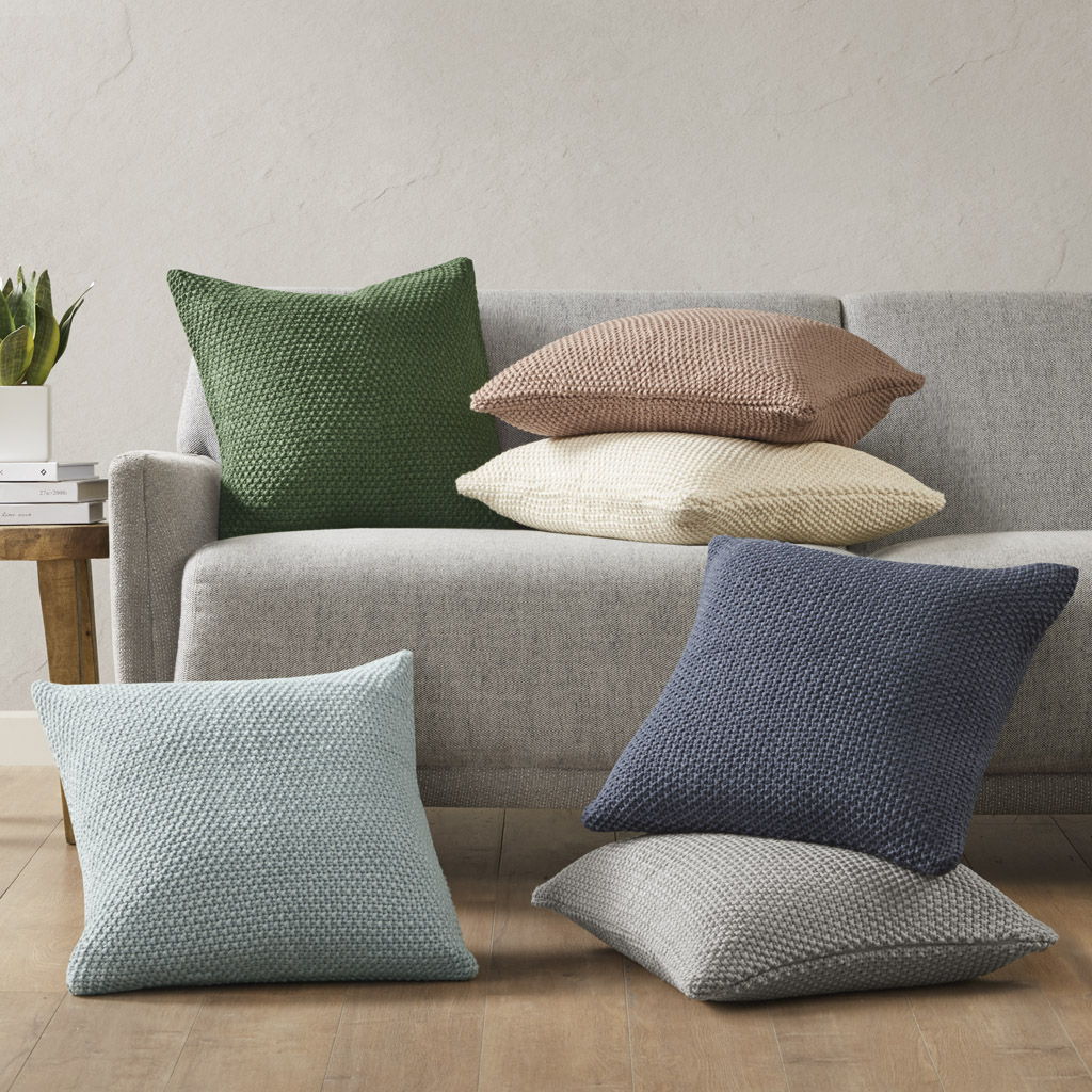 Bree Knit - Euro Pillow Cover - Brown