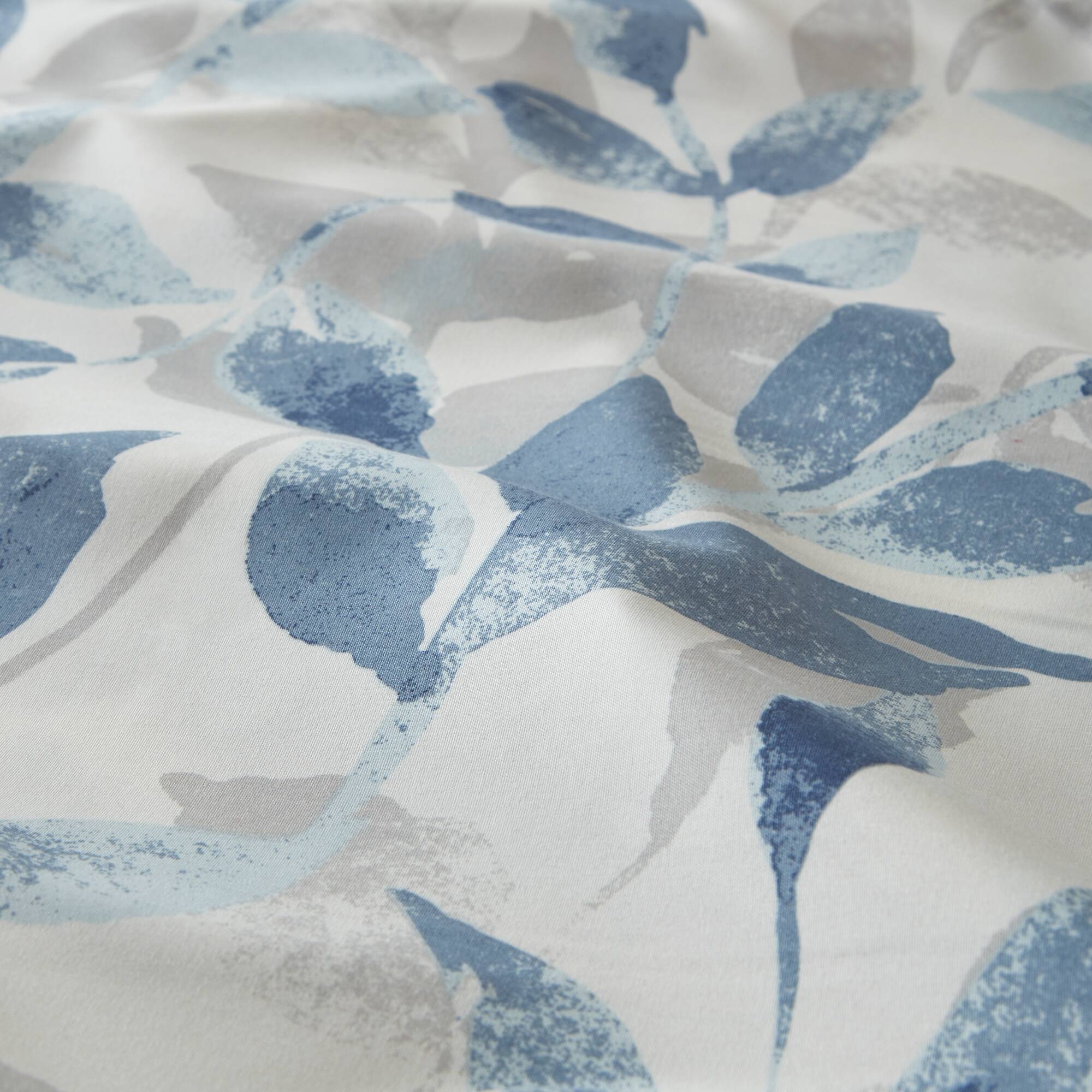 Sofia - Botanical Printed Shower Curtain - Blue