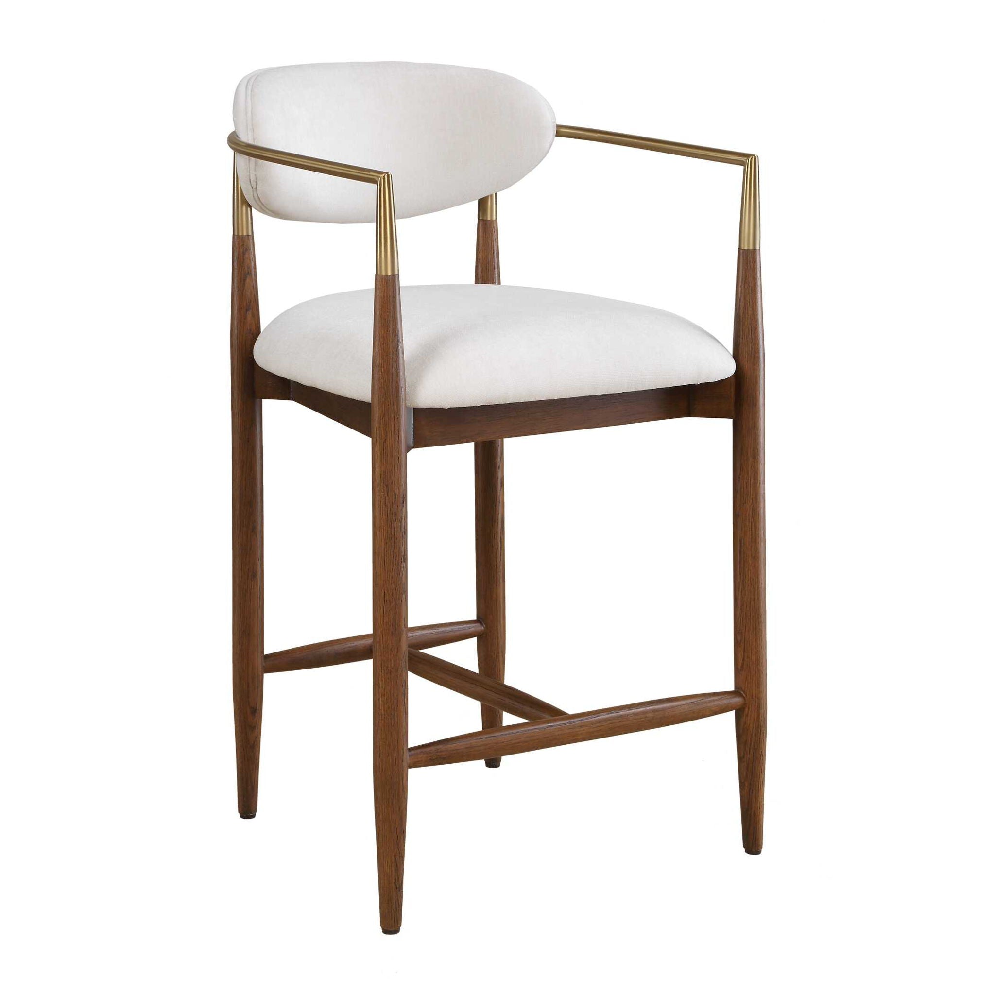 Moxie - Counter Stool - Walnut / White