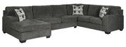 Ballinasloe - Left Arm Facing Corner Chaise 3 Pc Sectional - Smoke