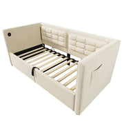 Upholstered Daybed With Hydraulic Storage And USB / Type - C Charging