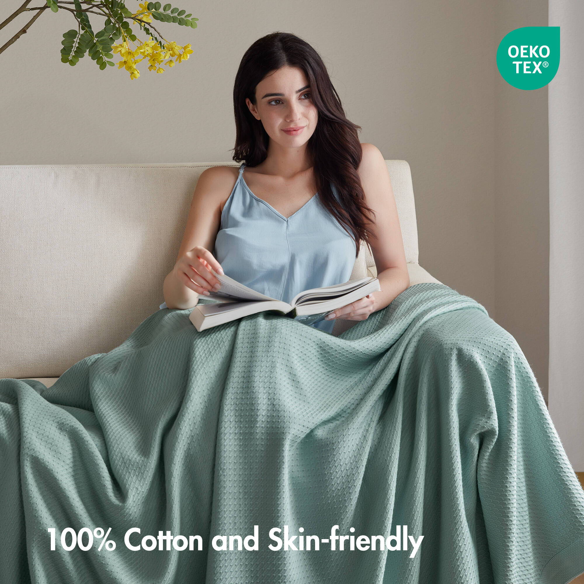 Egyptian Cotton - Full Blanket - Teal