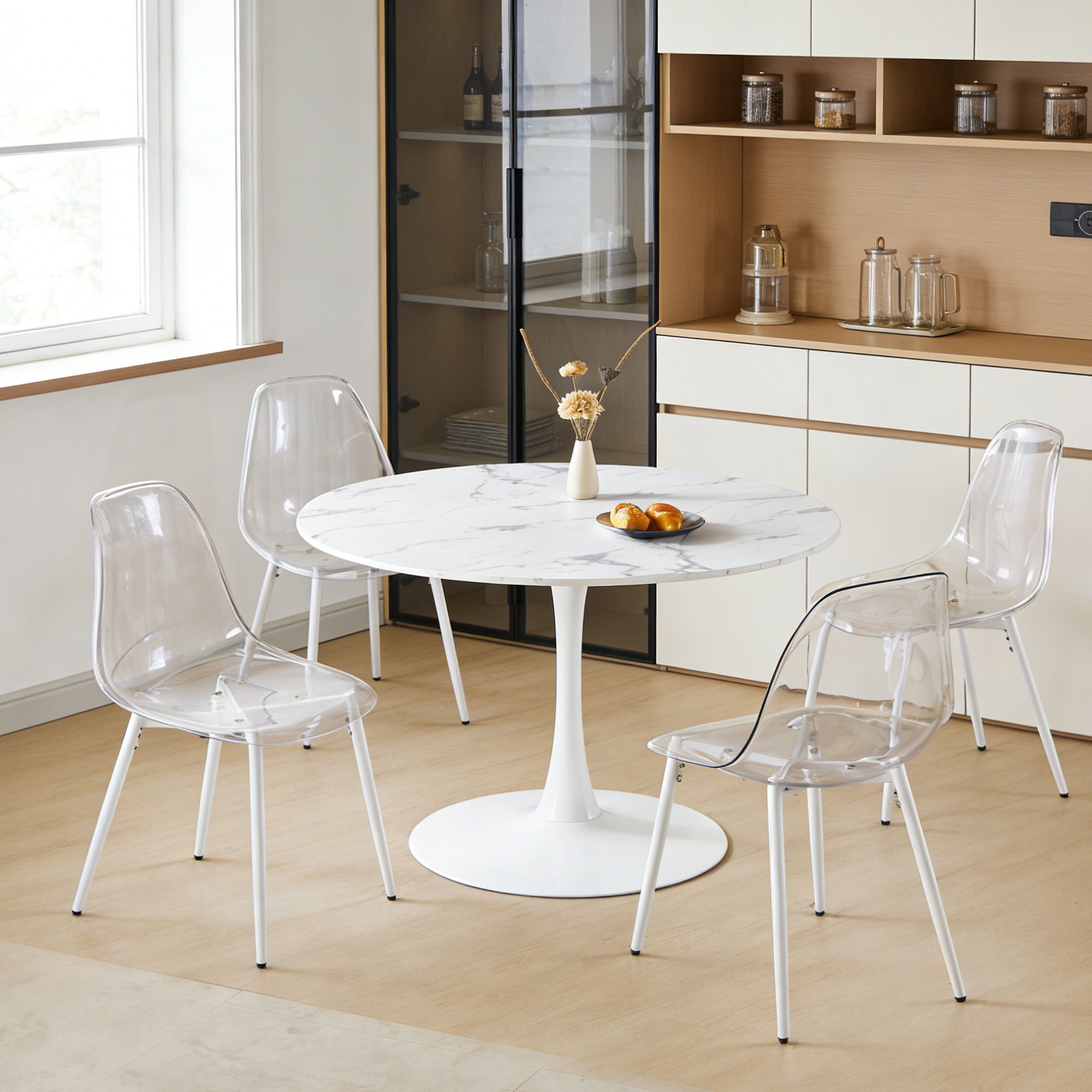 Round Tulip Table, Pedestal Design