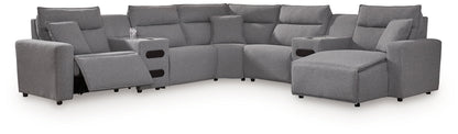 Modmax II - Reclining Sectional - Salt And Pepper