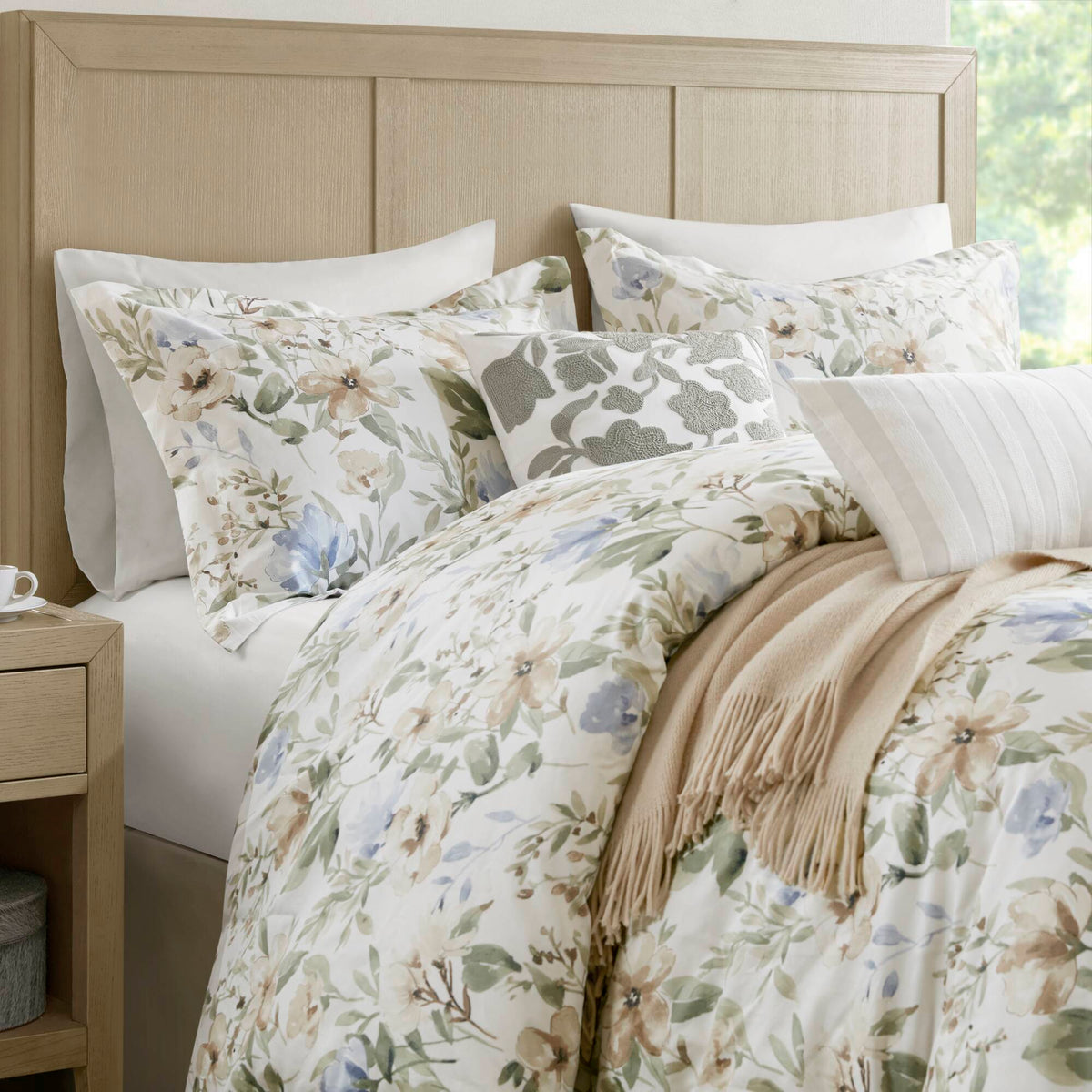 Herbal - Full/Queen 5 Piece Print Duvet Set - Multi