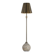 Jaycee - Dark Travertine Buffet Lamp - Brass / Gold / Gray