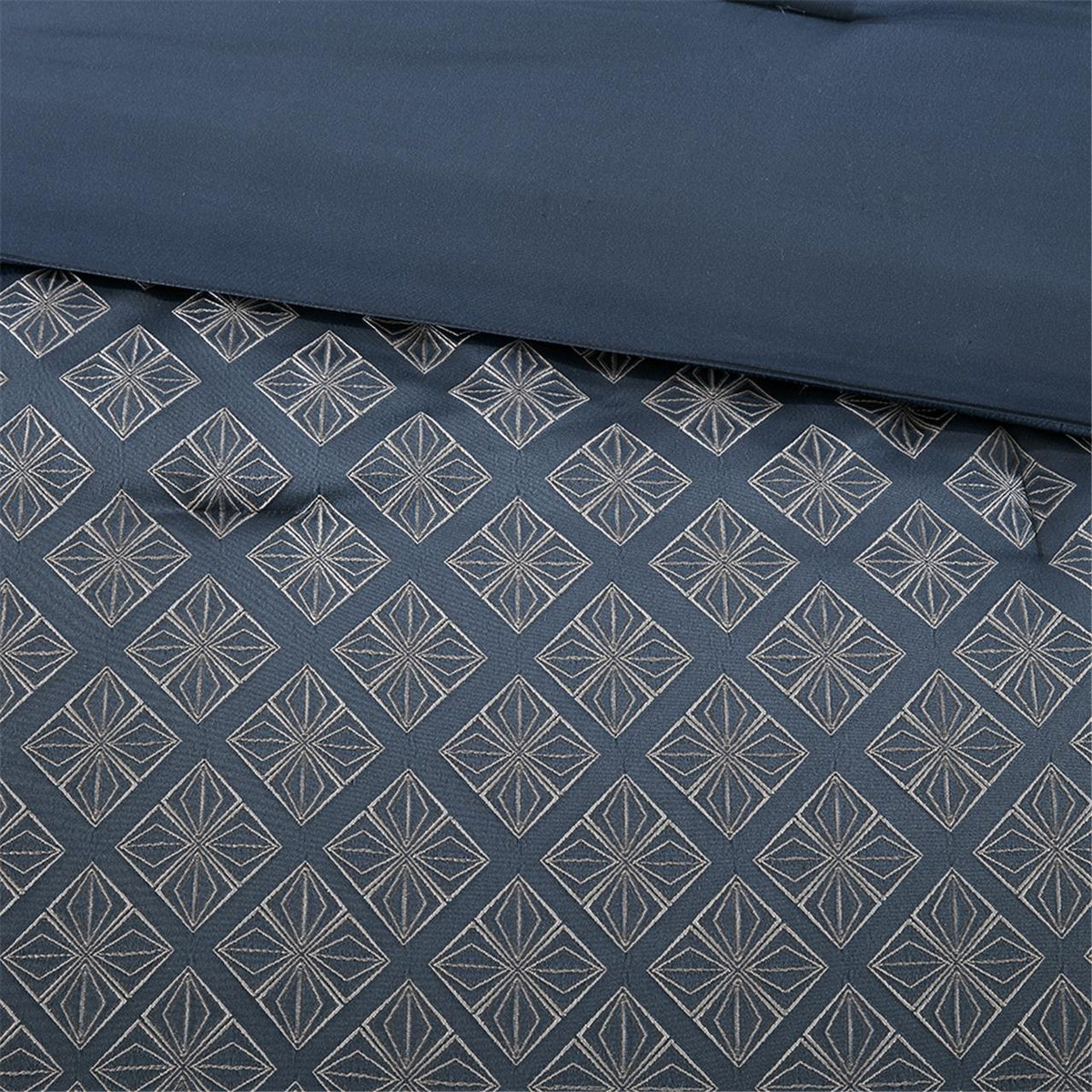 Biloxi - Queen Piece Comforter (Set of 7) - Navy