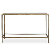 Minerva - Marble Top Console Table - Brass / Gray / White