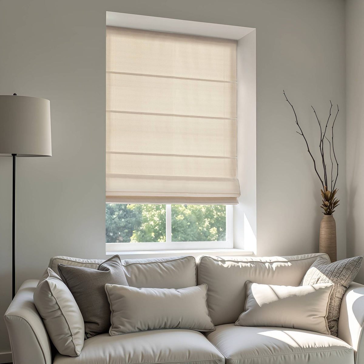 Galen Matte - 27x64" Cordless Roman Blind Galen Matte Fabric - Matte Ivory