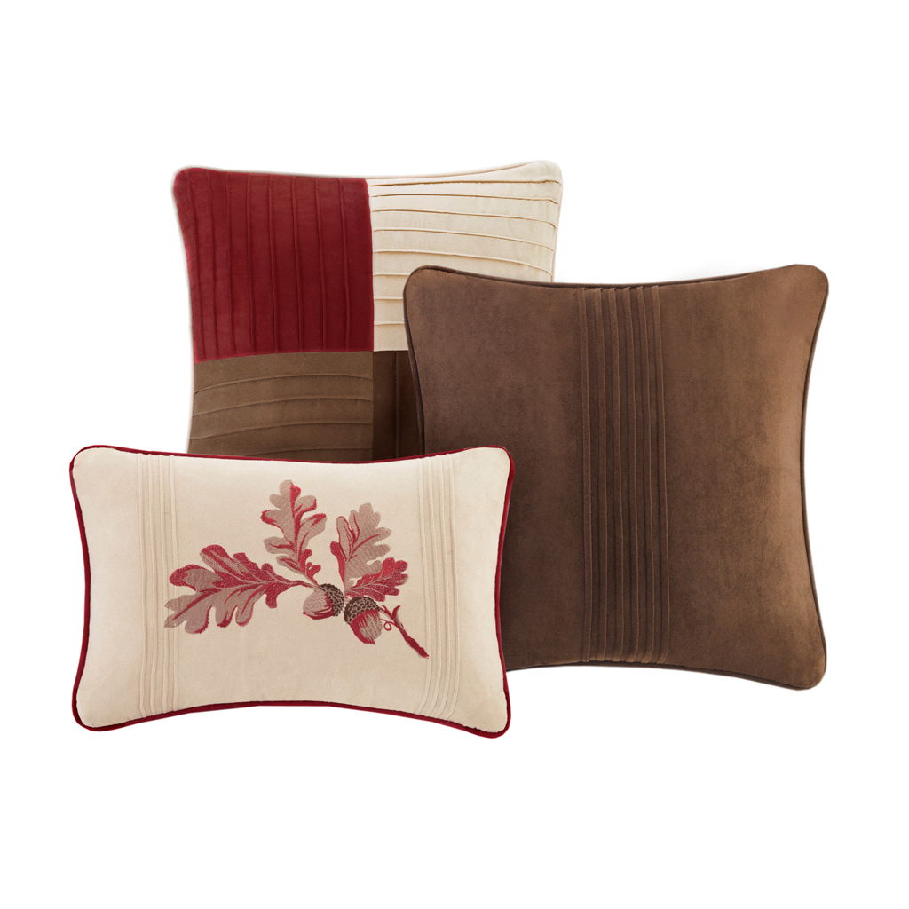 Jackson Blocks - Queen Piece Comforter (Set of 7) - Red