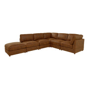 Modular Upholstered Sectional, Medium Firm Seat Cushion, Custom Configuration - Brown