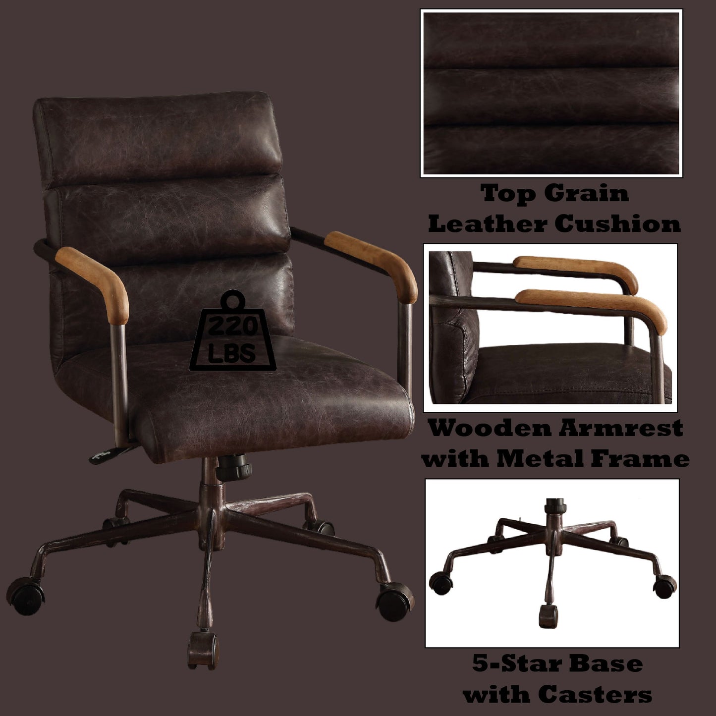 Harith - Retro Top Grain Office Chair