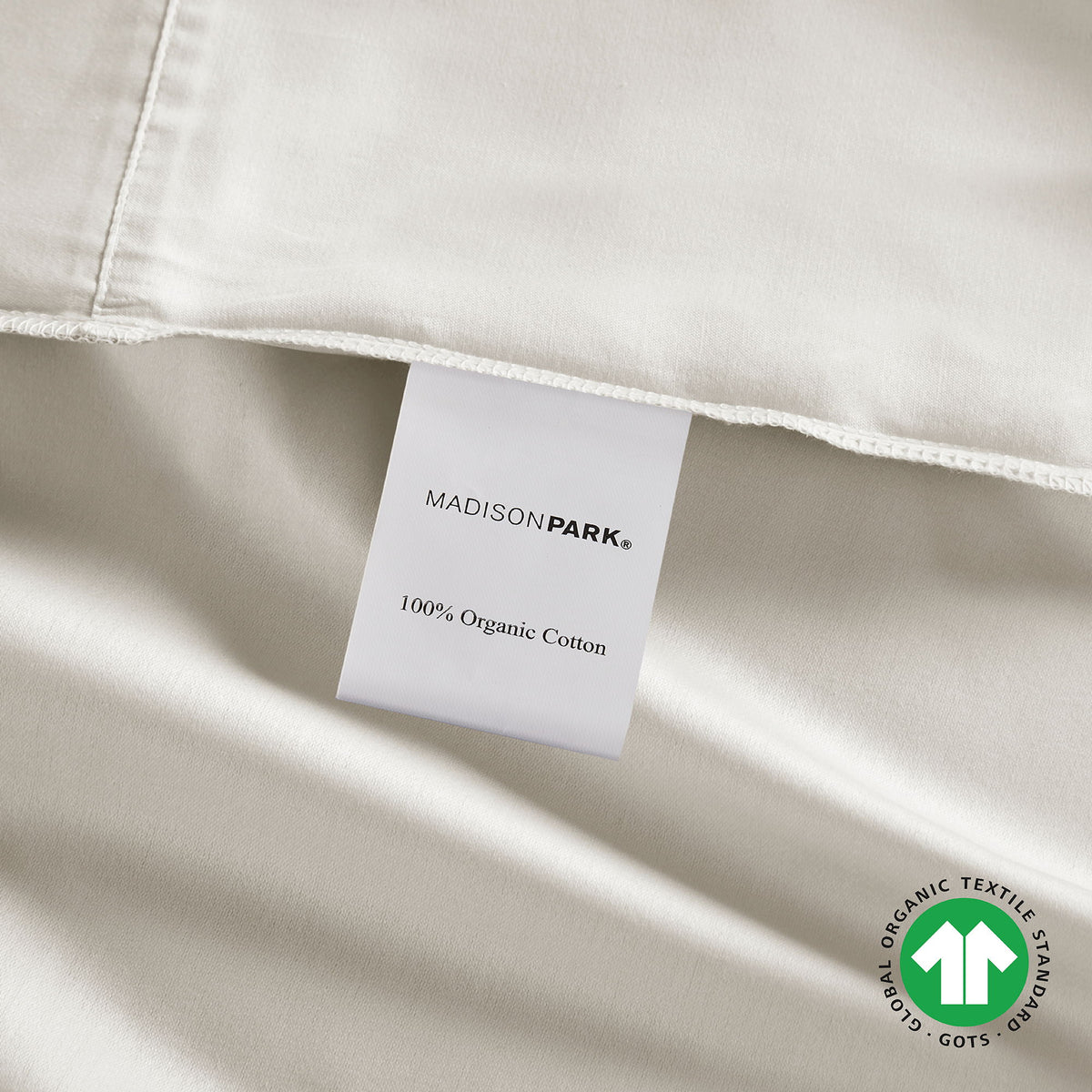 300 Thread Count Organic Cotton - King Deep Pocket Sheet Set - Ivory