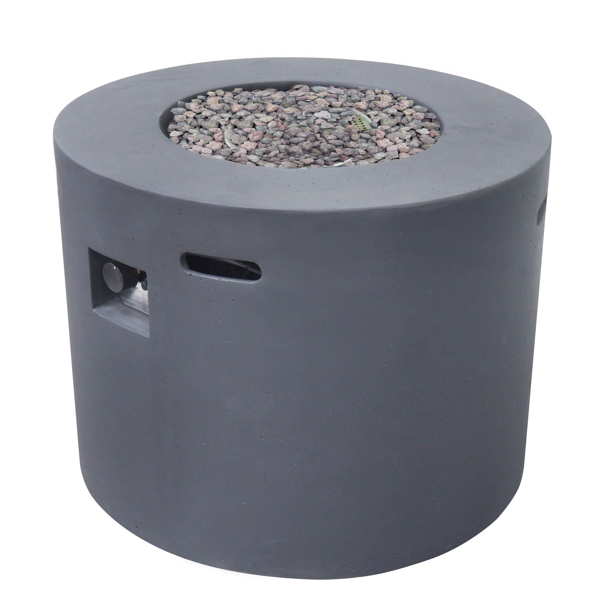 Round Iron Fire Pit With 40, 000 Btu