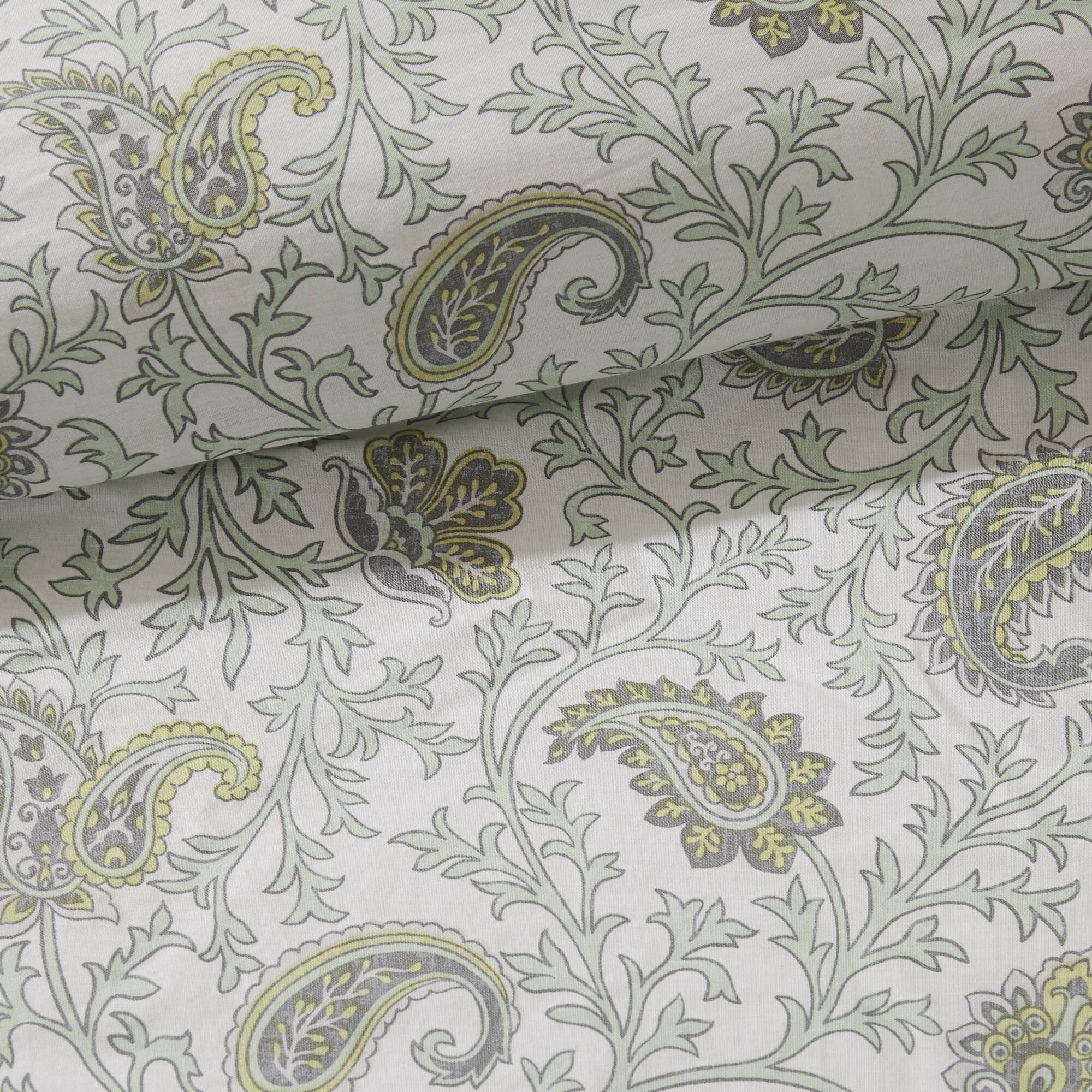 Dawn - 9 Piece Queen Percale Comforter Set - Sage Green