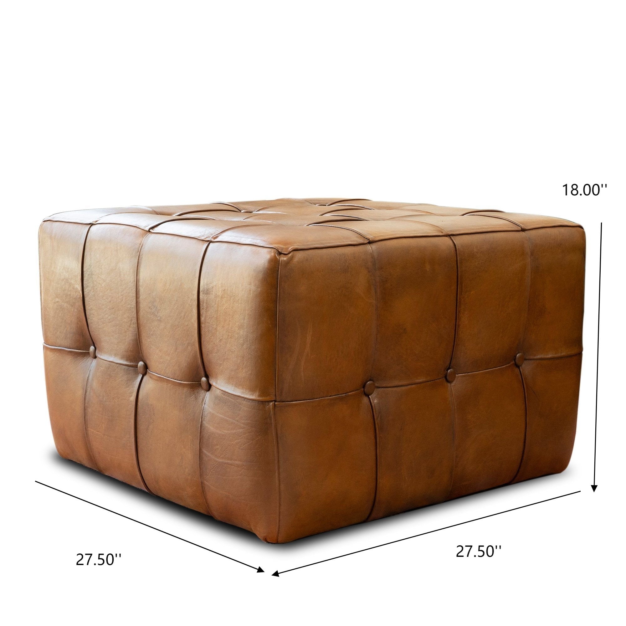 Benjiro - Square Ottoman - Tan