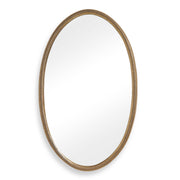 Ellis - Beaded Oval Mirror - Brass