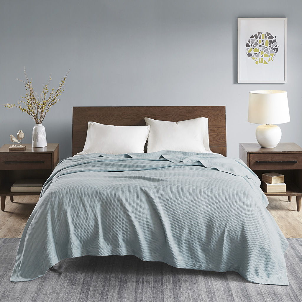 Egyptian Cotton - Full Blanket - Light Blue