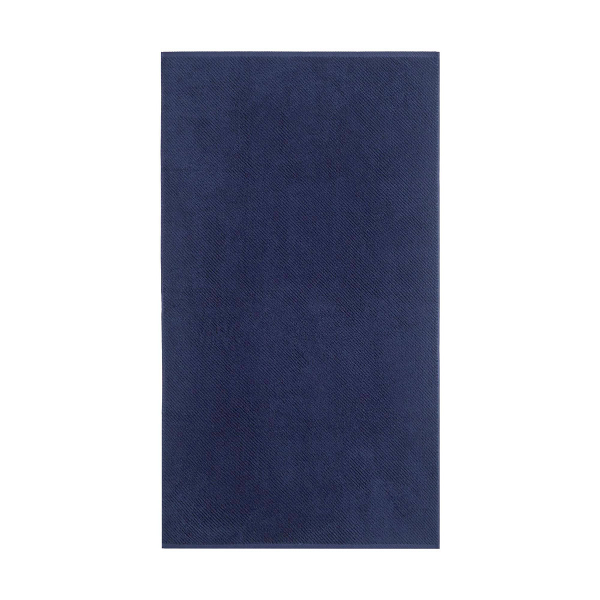 Diagonal Ribbed - 4 Piece Bath Towels Set - Navy