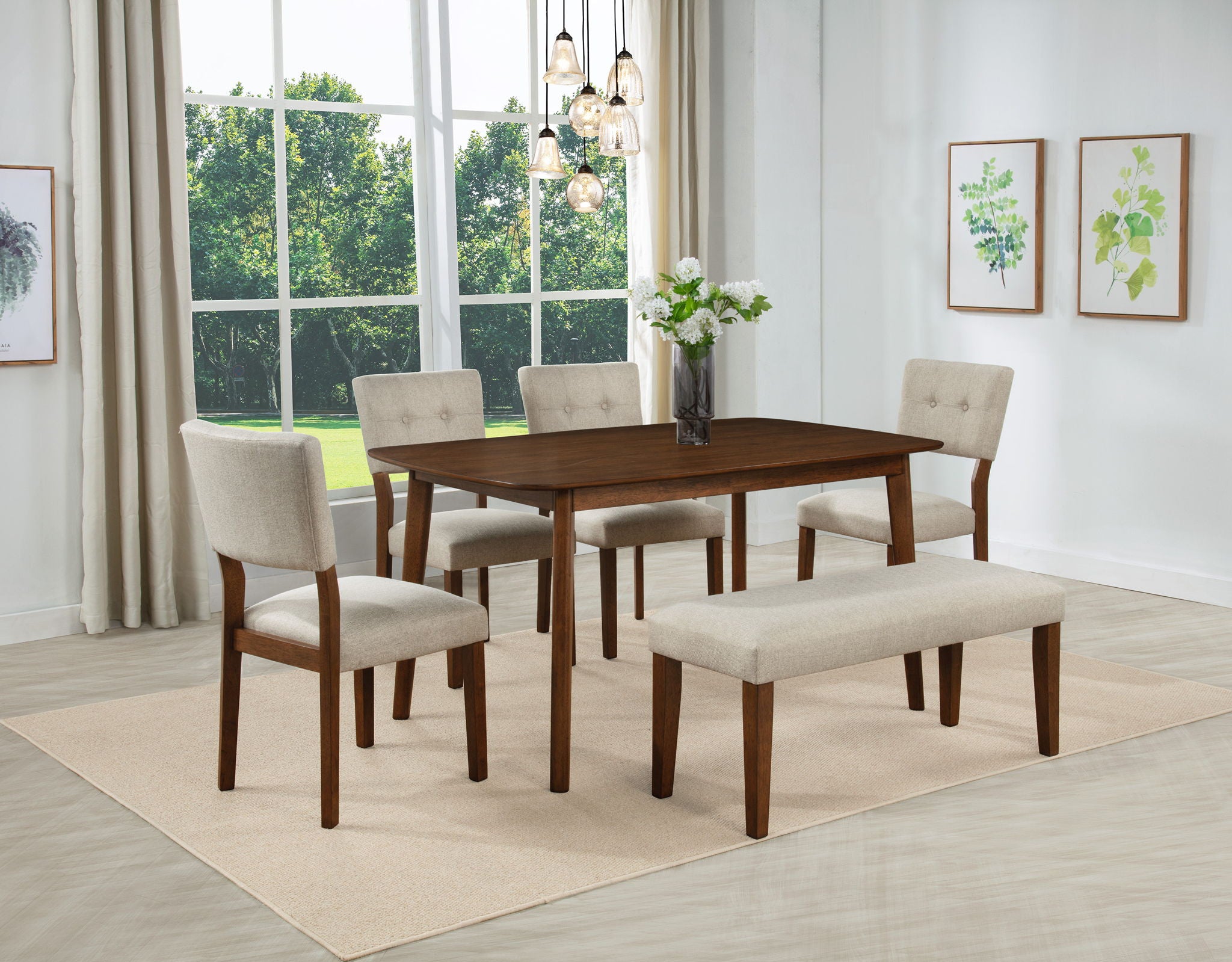 Gregory - Bench - Beige / Brown