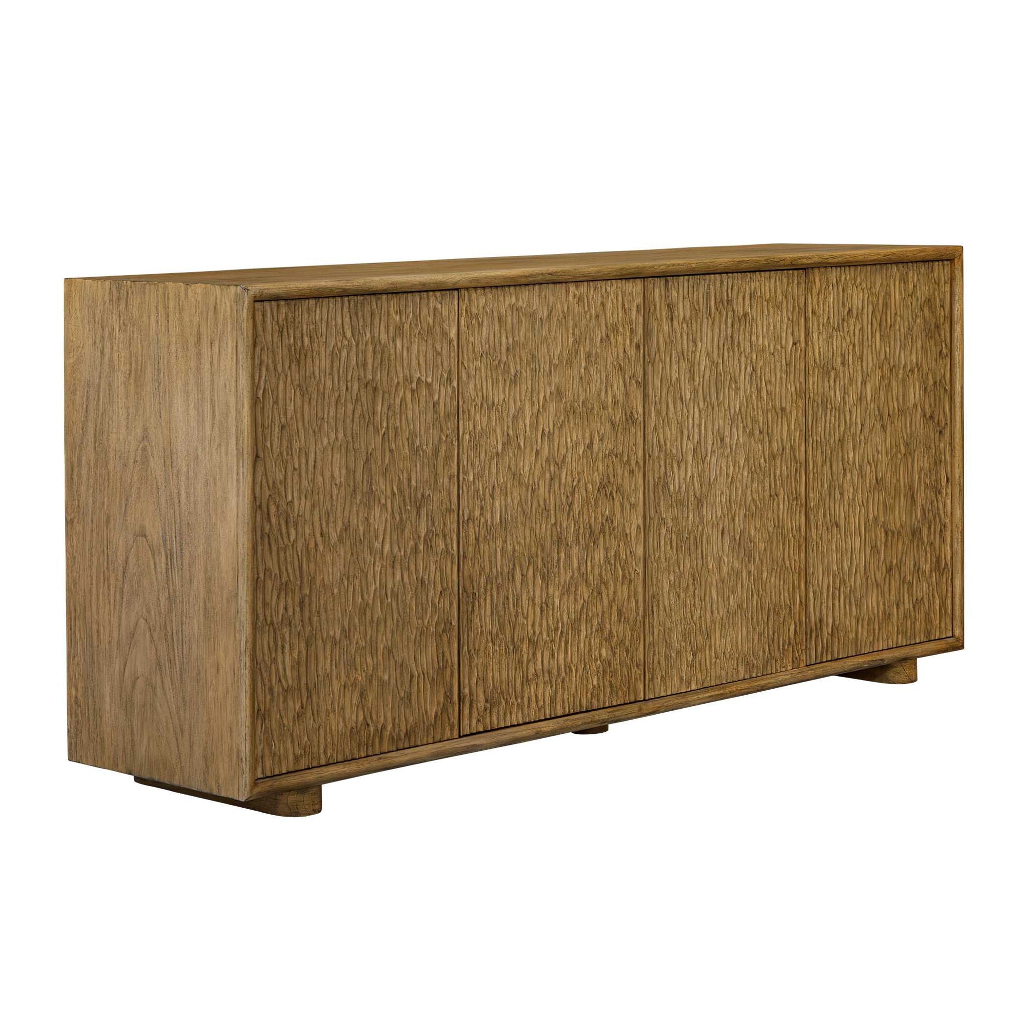 Stevenson - Wood 4 Door Cabinet - Natural