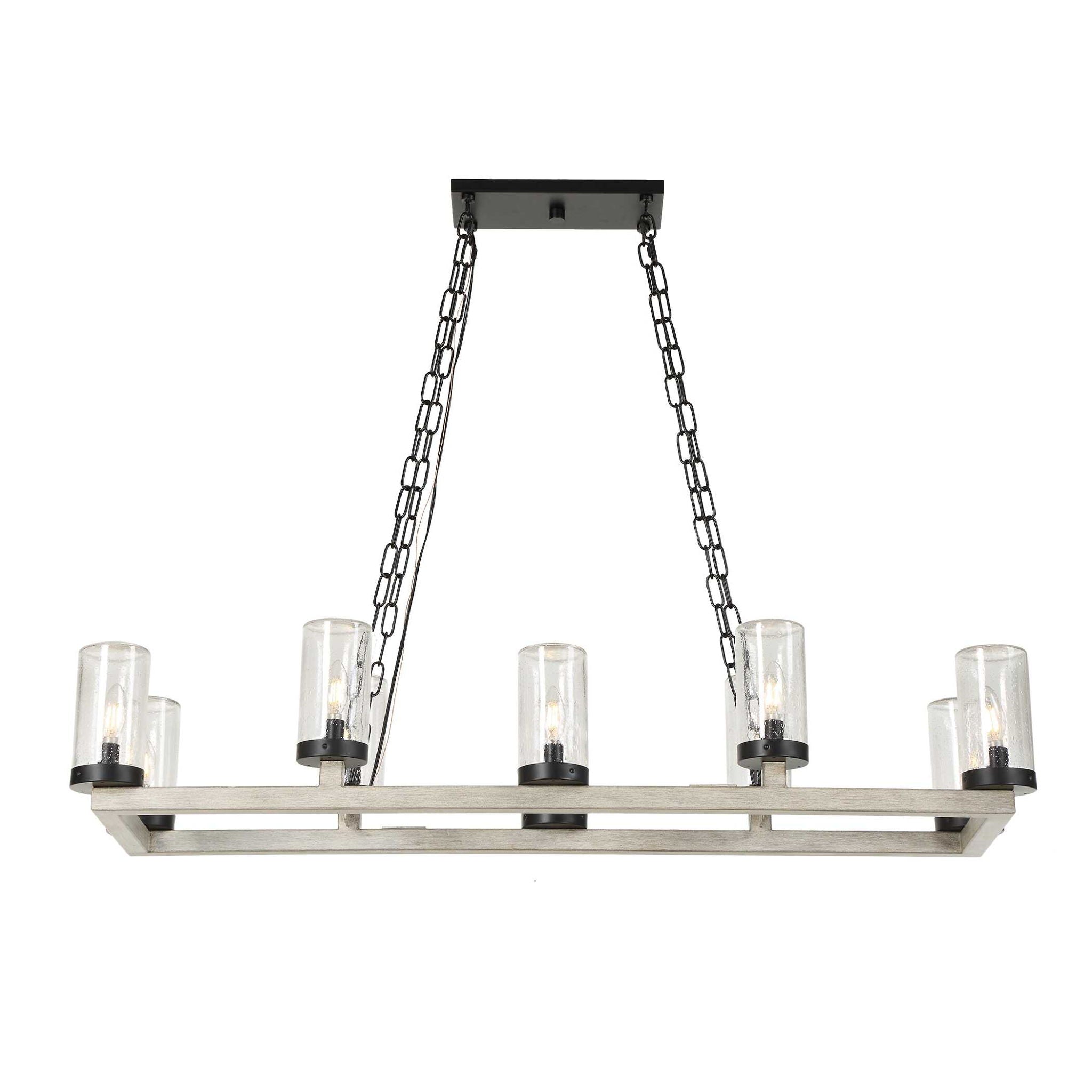Edgecomb - 10 Light Indoor-Outdoor Chandelier - Black / Gray